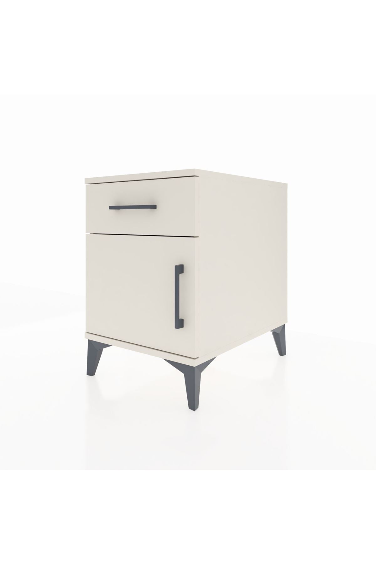 Kronos Komodin Tek Raflı Tek Çekmeceli Tek Kapaklı 44x59x64 Aytaşı-Aytaşı