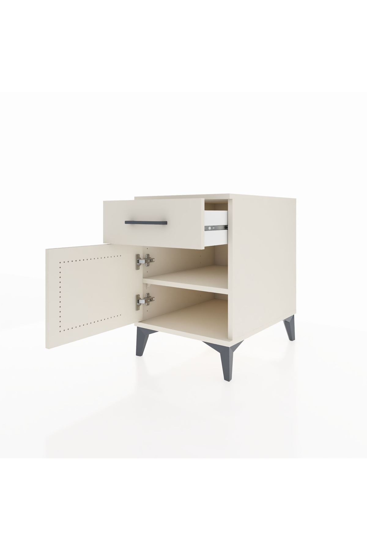 Kronos Komodin Tek Raflı Tek Çekmeceli Tek Kapaklı 44x59x64 Aytaşı-Aytaşı