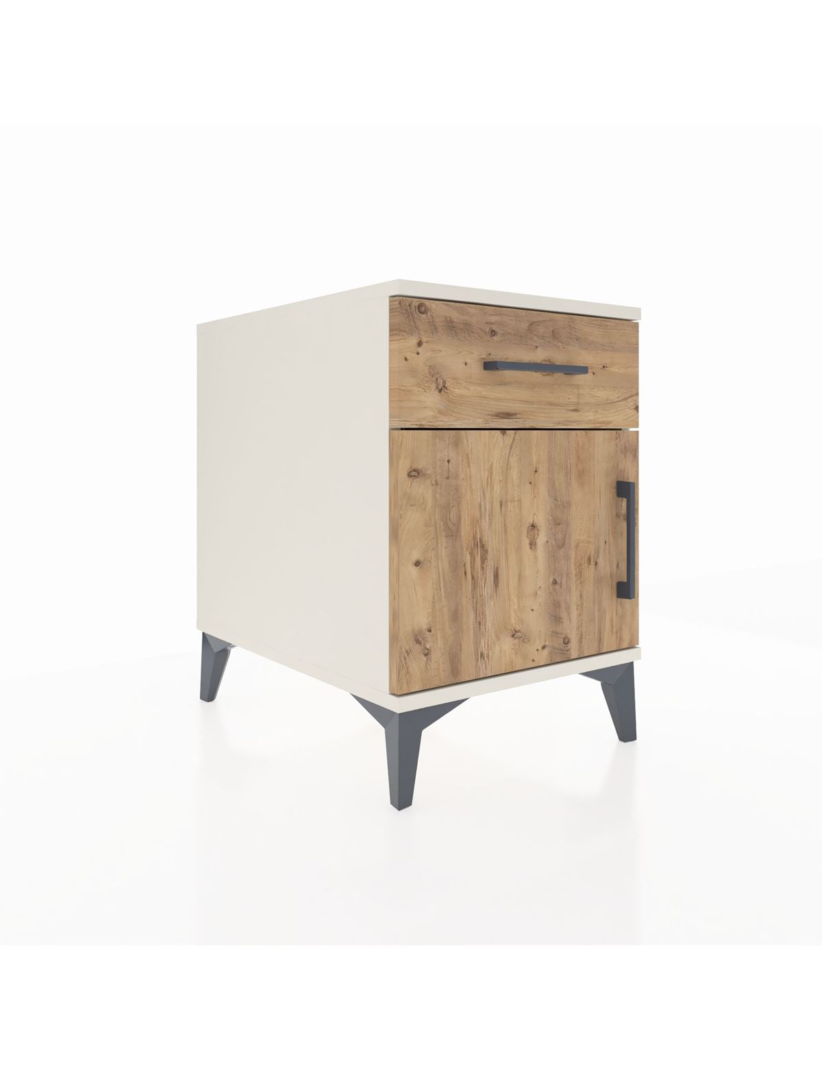 Kronos Komodin Tek Raflı Tek Çekmeceli Tek Kapaklı 44x59x64 Aytaşı-Çam