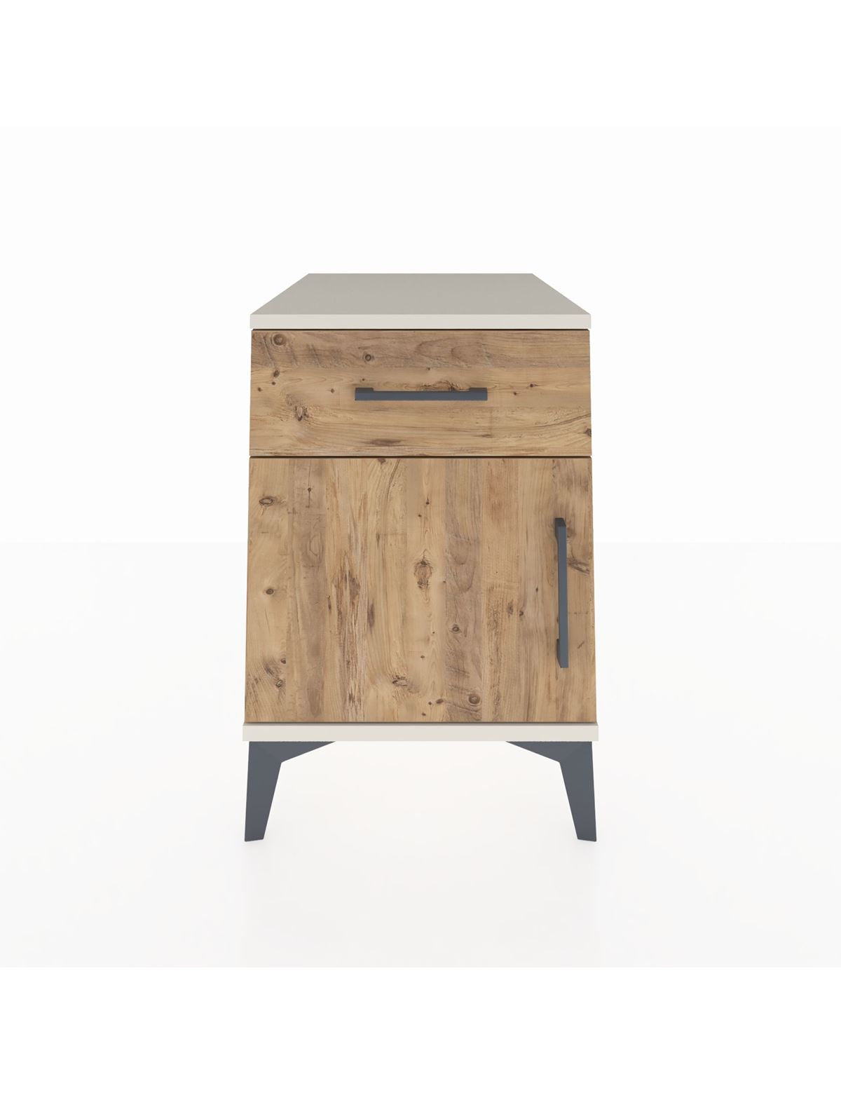 Kronos Komodin Tek Raflı Tek Çekmeceli Tek Kapaklı 44x59x64 Aytaşı-Çam