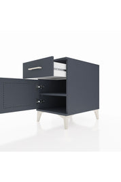 Kronos Komodin Tek Raflı Tek Çekmeceli Tek Kapaklı 44x59x64 Antrasit-Antrasit