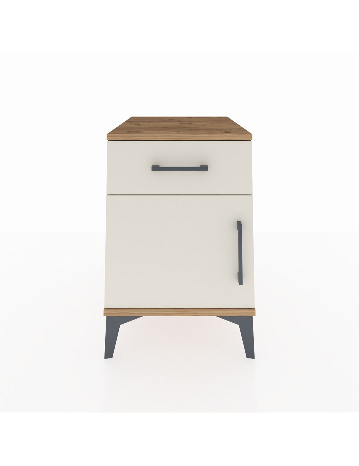 Kronos Komodin Tek Raflı Tek Çekmeceli Tek Kapaklı 44x59x64 Çam-Aytaşı