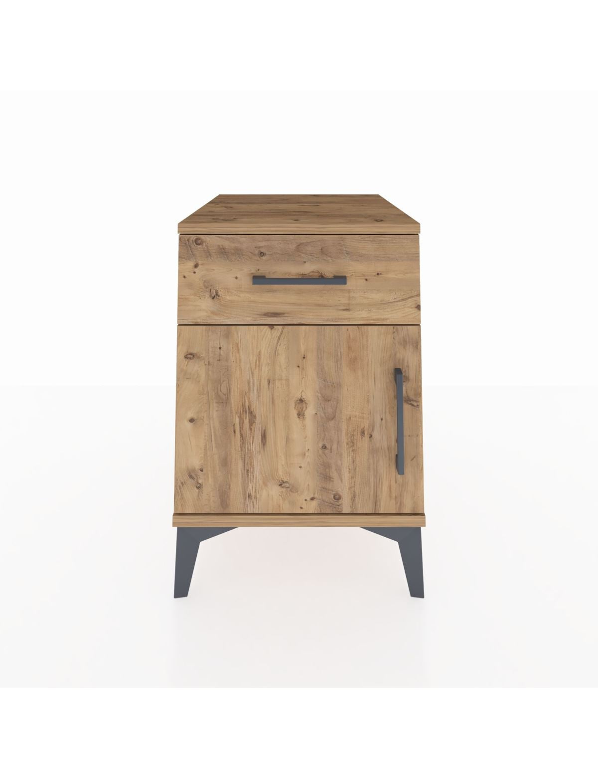 Kronos Komodin Tek Raflı Tek Çekmeceli Tek Kapaklı 44x59x64 Çam-Çam