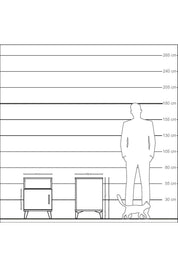 Kronos Komodin 2 Raflı Tek Kapaklı 44x59x64 Aytaşı-Aytaşı