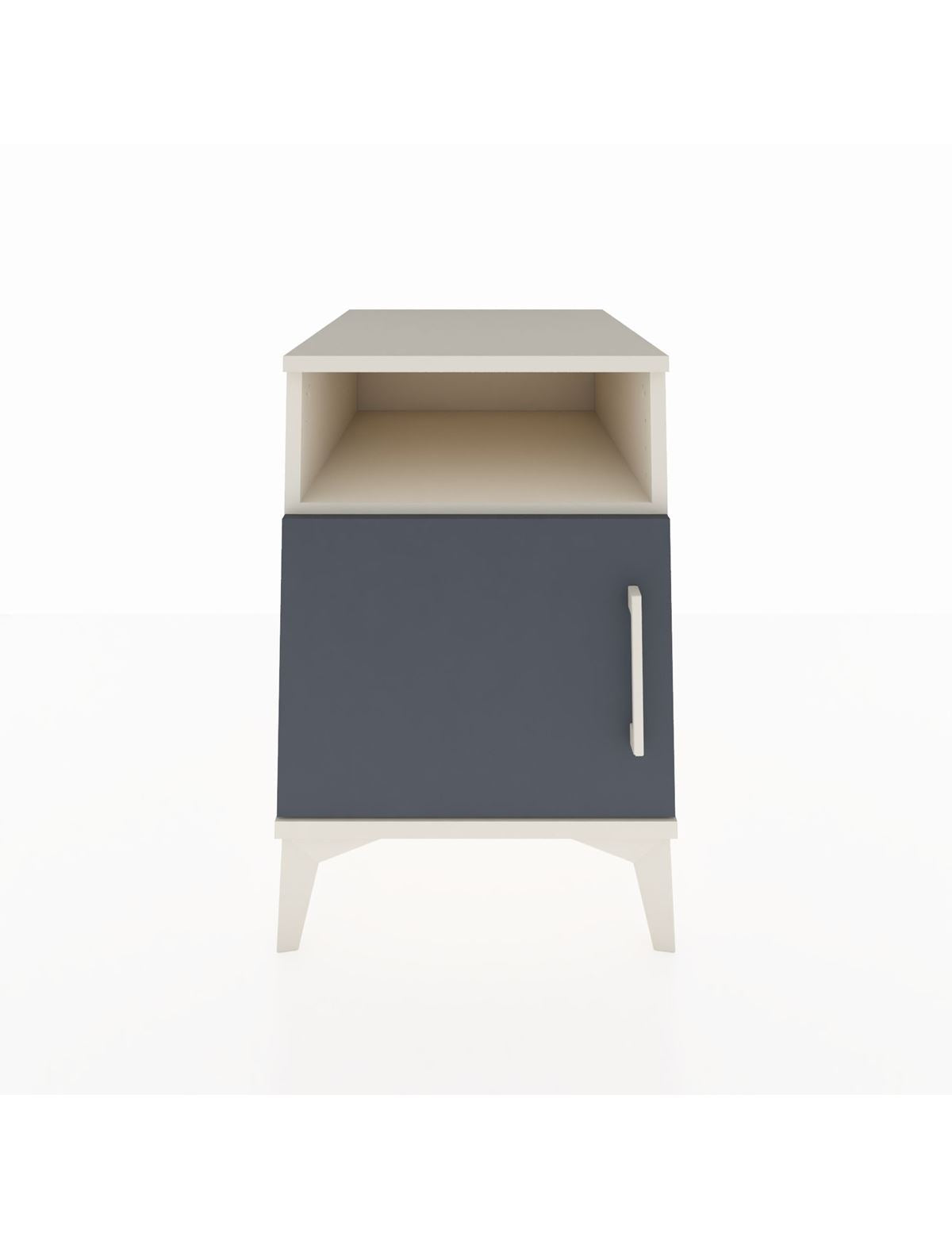 Kronos Komodin 2 Raflı Tek Kapaklı 44x59x64 Aytaşı-Antrasit