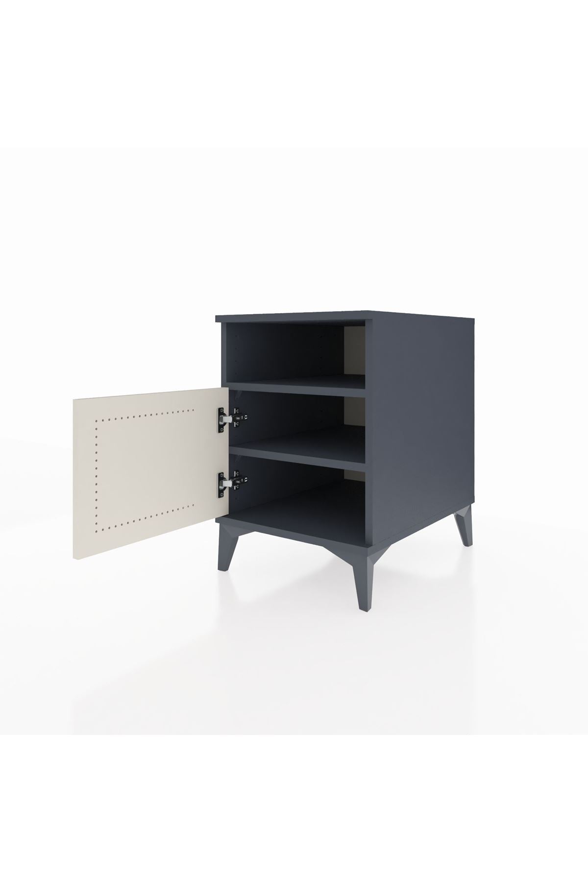 Kronos Komodin 2 Raflı Tek Kapaklı 44x59x64 Antrasit-Aytaşı