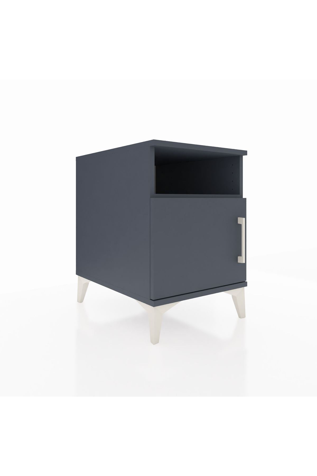 Kronos Komodin 2 Raflı Tek Kapaklı 44x59x64 Antrasit-Antrasit