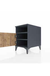 Kronos Komodin 2 Raflı Tek Kapaklı 44x59x64 Antrasit-Çam