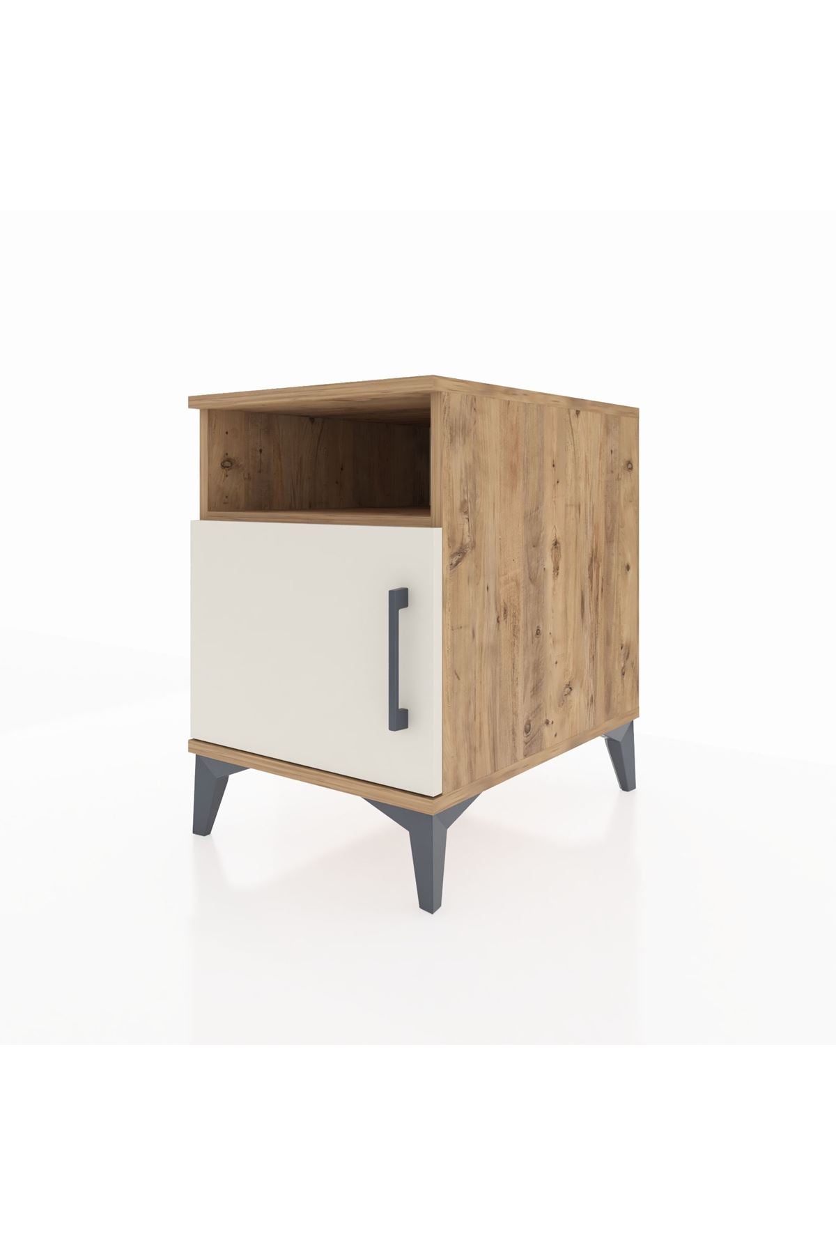 Kronos Komodin 2 Raflı Tek Kapaklı 44x59x64 Çam-Aytaşı