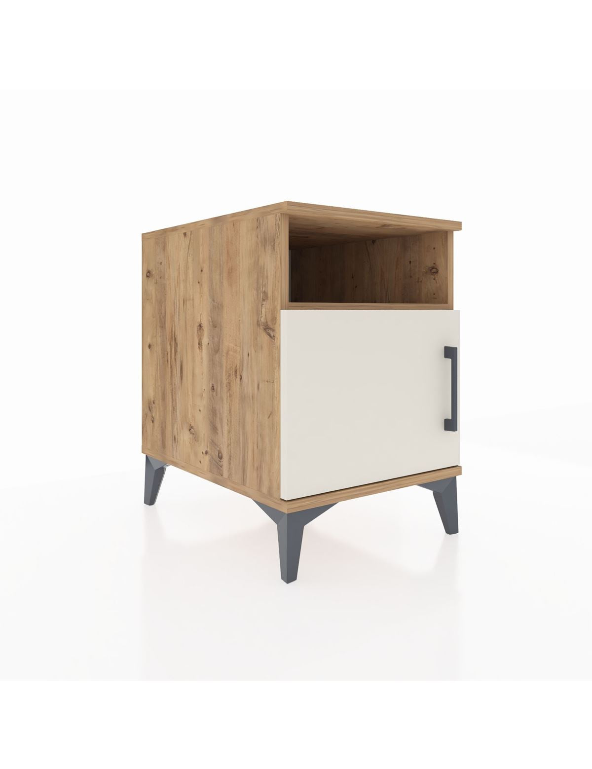 Kronos Komodin 2 Raflı Tek Kapaklı 44x59x64 Çam-Aytaşı