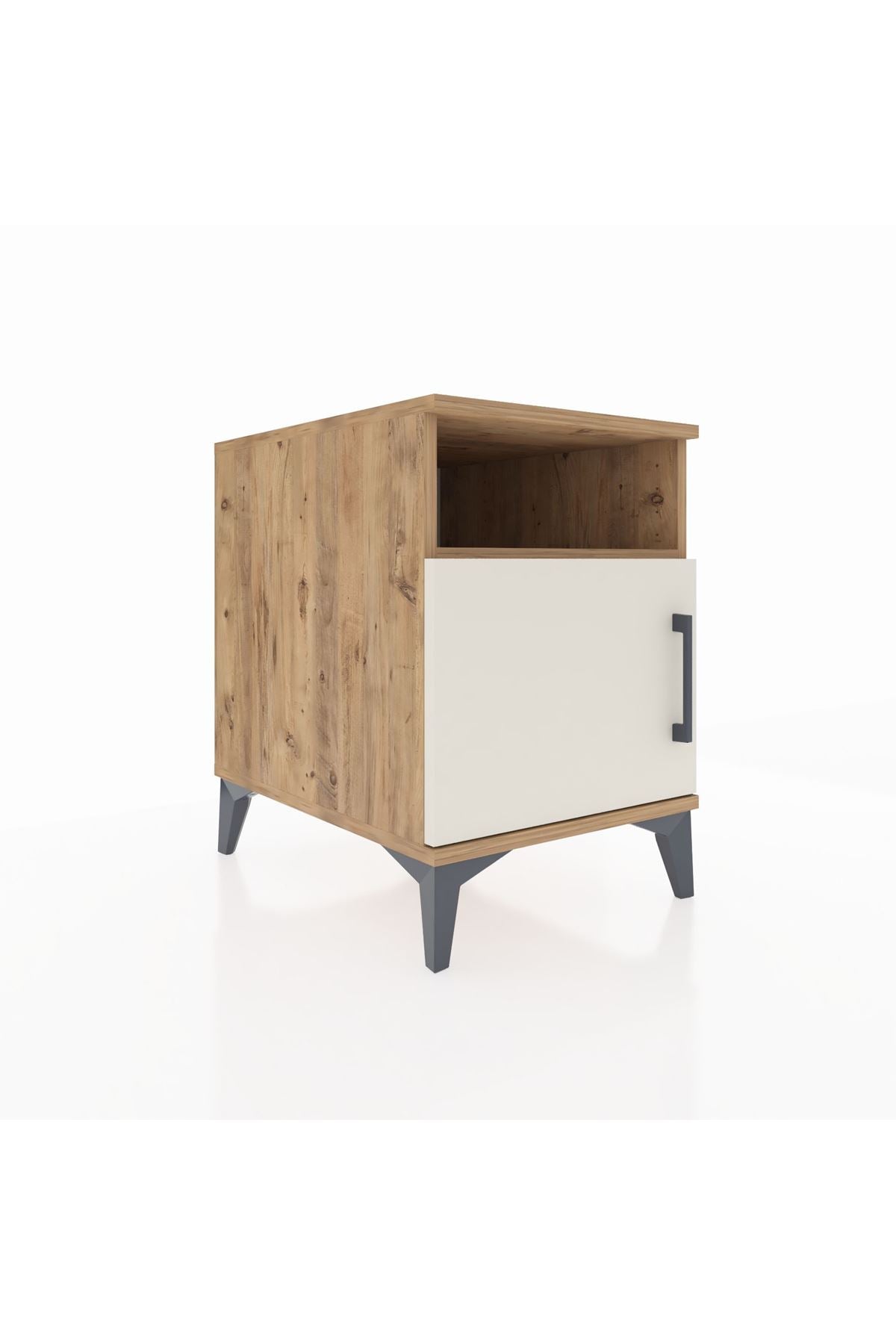 Kronos Komodin 2 Raflı Tek Kapaklı 44x59x64 Çam-Aytaşı