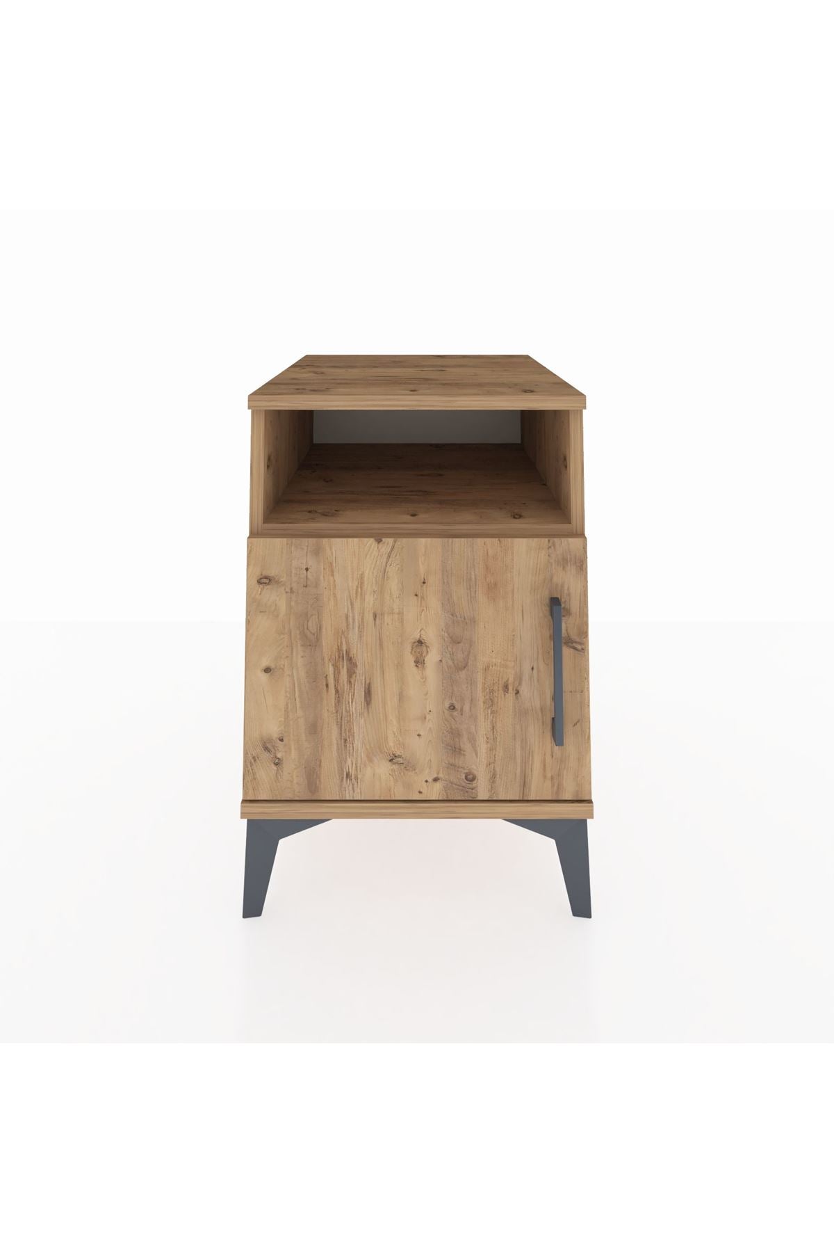 Kronos Komodin 2 Raflı Tek Kapaklı 44x59x64 Çam-Çam