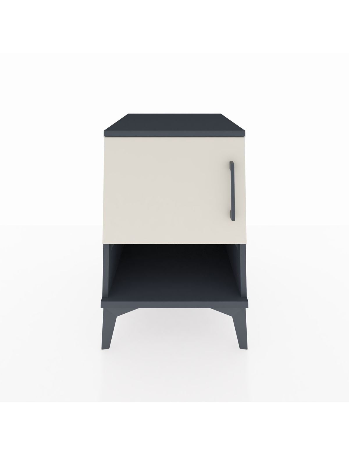 Kronos Komodin 2 Raflı Tek Kapaklı 44x59x64 Antrasit-Aytaşı