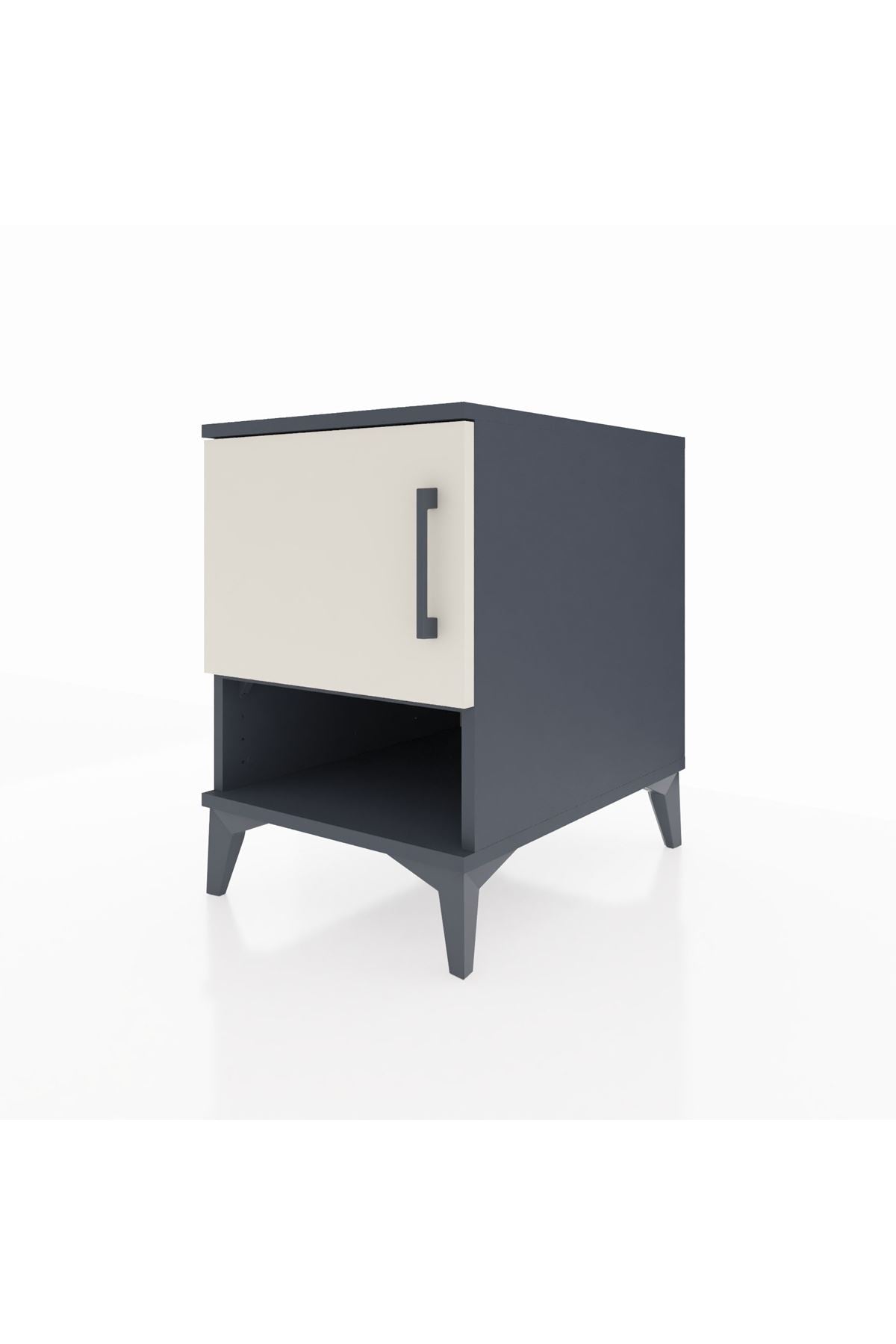 Kronos Komodin 2 Raflı Tek Kapaklı 44x59x64 Antrasit-Aytaşı