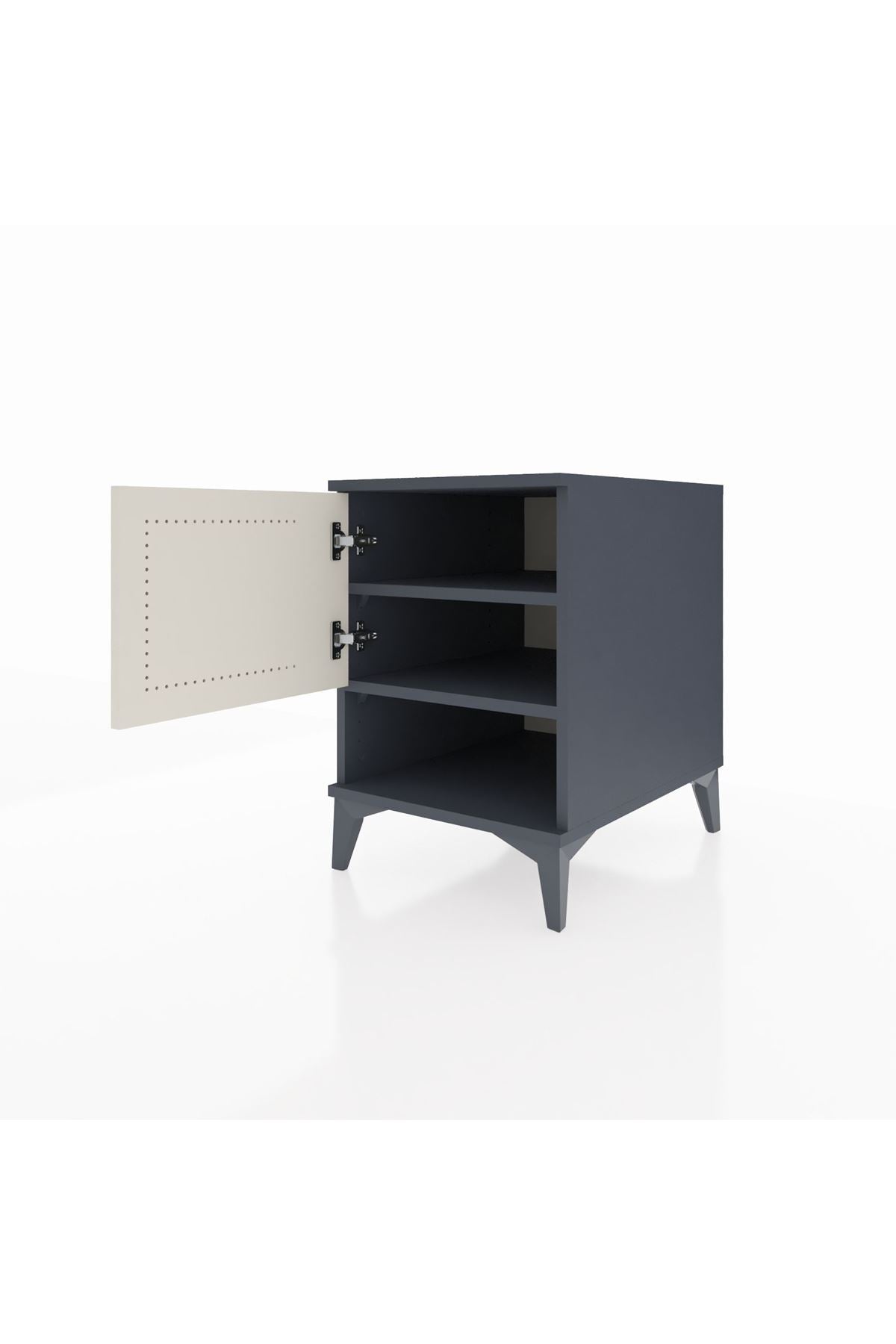 Kronos Komodin 2 Raflı Tek Kapaklı 44x59x64 Antrasit-Aytaşı