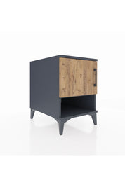 Kronos Komodin 2 Raflı Tek Kapaklı 44x59x64 Antrasit-Çam