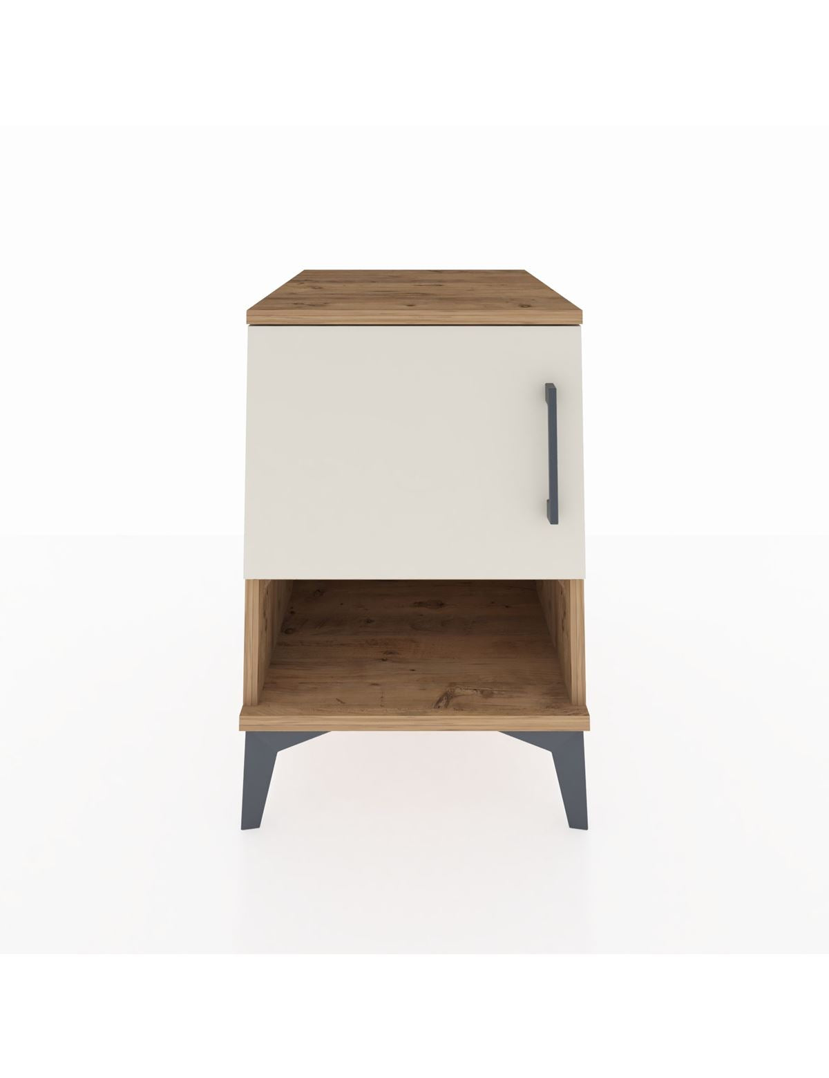 Kronos Komodin 2 Raflı Tek Kapaklı 44x59x64 Çam-Aytaşı