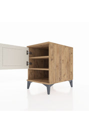 Kronos Komodin 2 Raflı Tek Kapaklı 44x59x64 Çam-Aytaşı