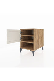 Kronos Komodin 2 Raflı Tek Kapaklı 44x59x64 Çam-Aytaşı