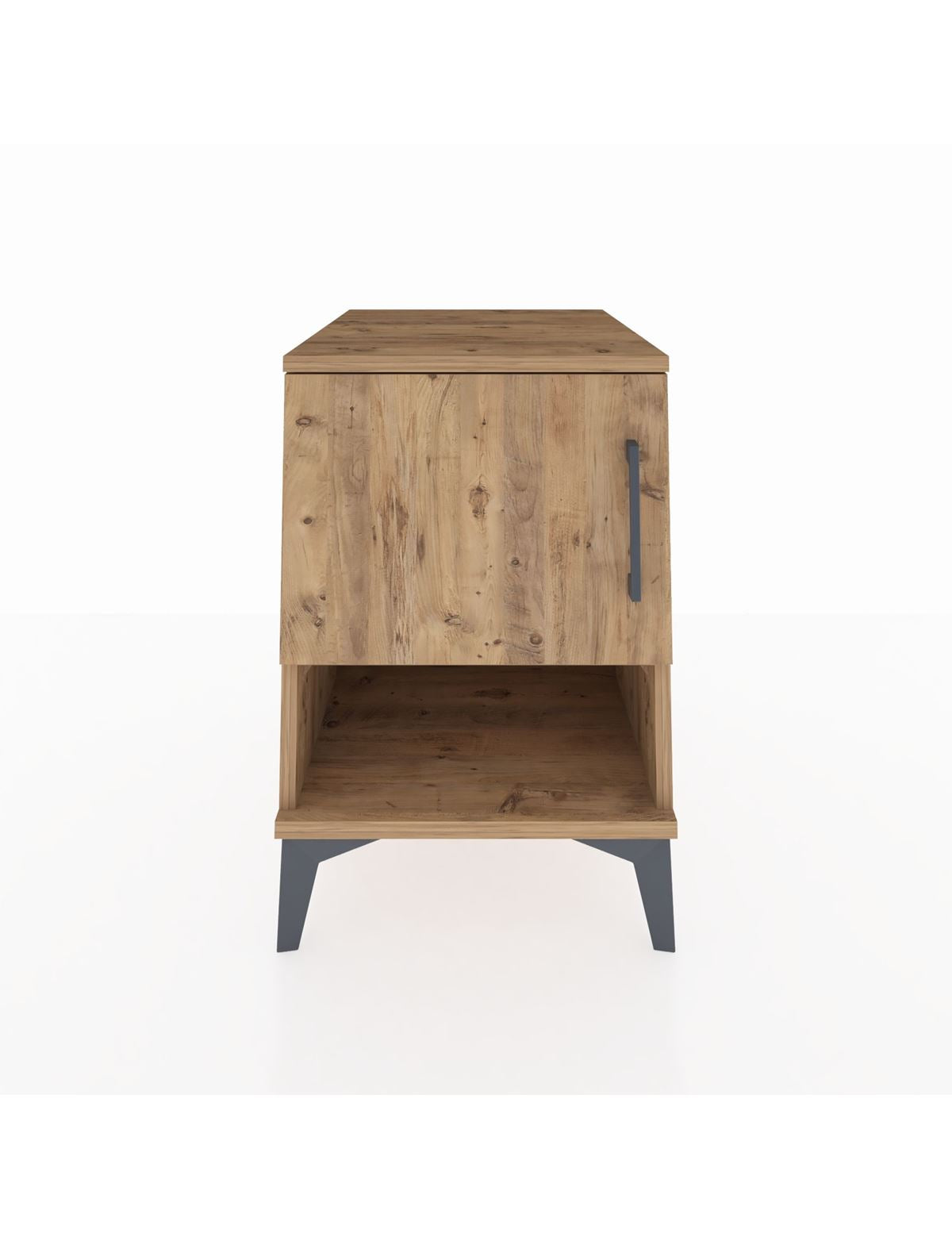 Kronos Komodin 2 Raflı Tek Kapaklı 44x59x64 Çam-Çam