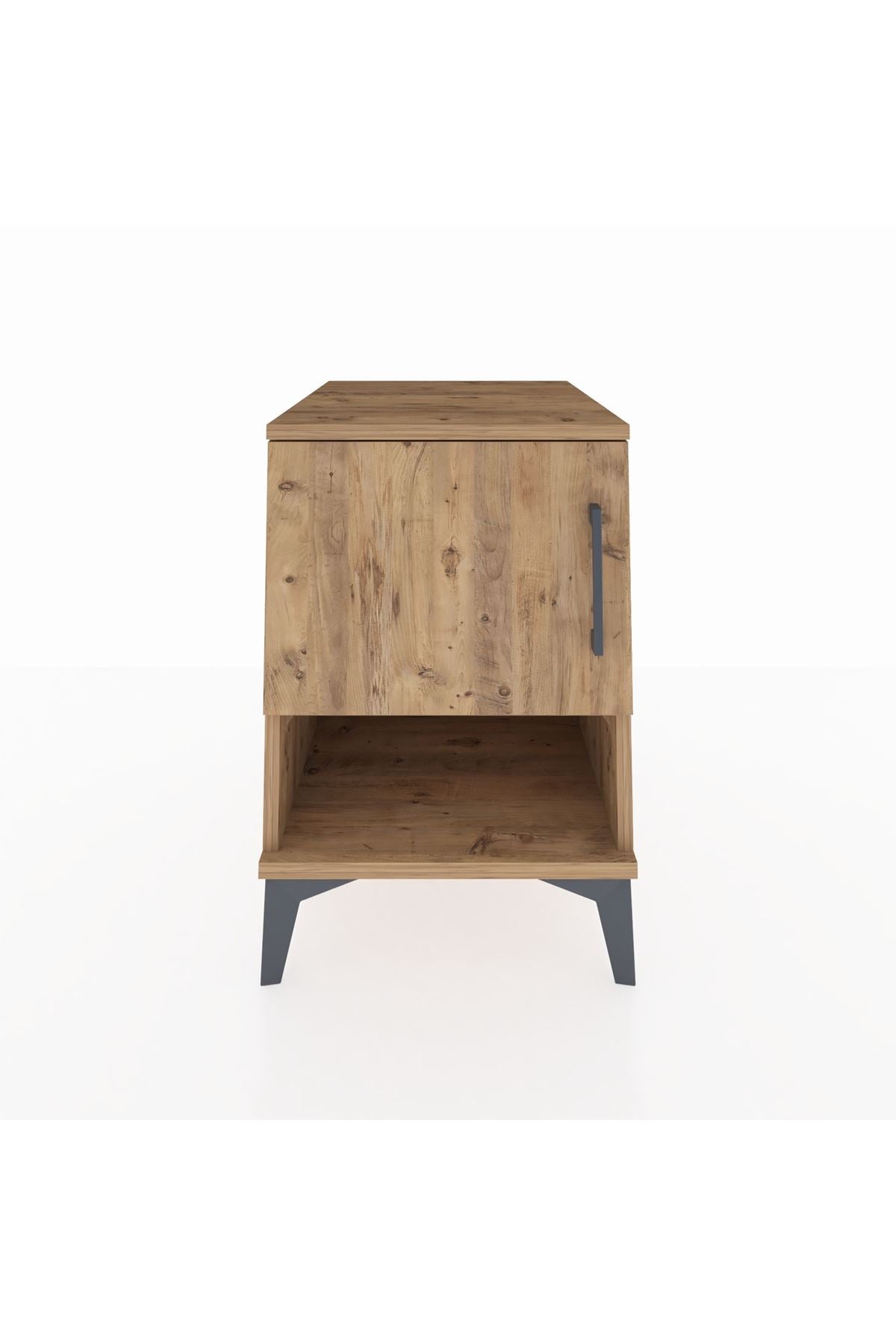 Kronos Komodin 2 Raflı Tek Kapaklı 44x59x64 Çam-Çam