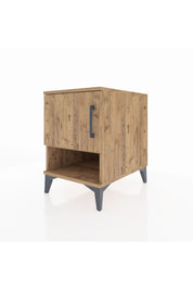 Kronos Komodin 2 Raflı Tek Kapaklı 44x59x64 Çam-Çam