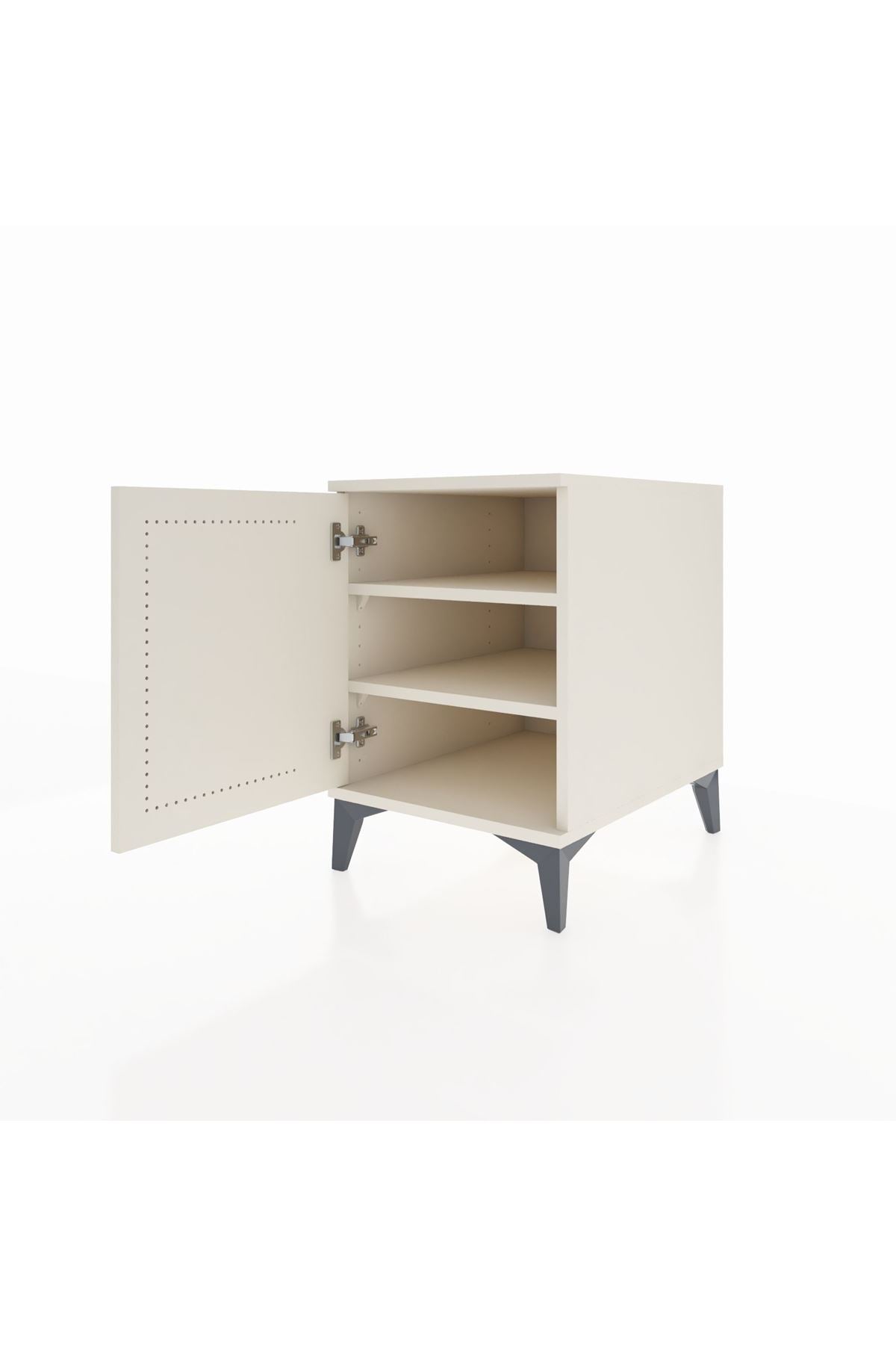 Kronos Komodin 2 Raflı Tek Kapaklı 44x59x64 Aytaşı-Aytaşı