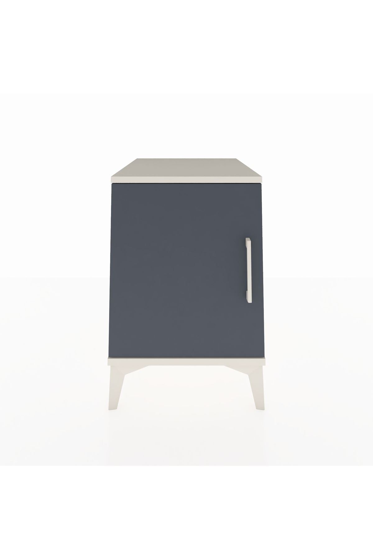 Kronos Komodin 2 Raflı Tek Kapaklı 44x59x64 Aytaşı-Antrasit