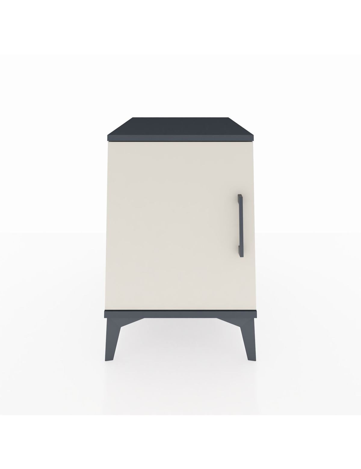 Kronos Komodin 2 Raflı Tek Kapaklı 44x59x64 Antrasit-Aytaşı