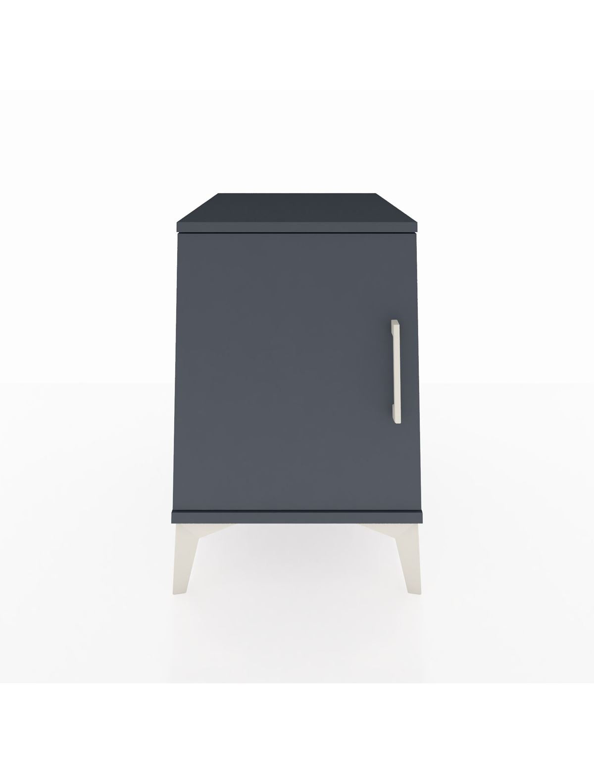 Kronos Komodin 2 Raflı Tek Kapaklı 44x59x64 Antrasit-Antrasit