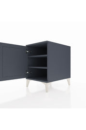 Kronos Komodin 2 Raflı Tek Kapaklı 44x59x64 Antrasit-Antrasit