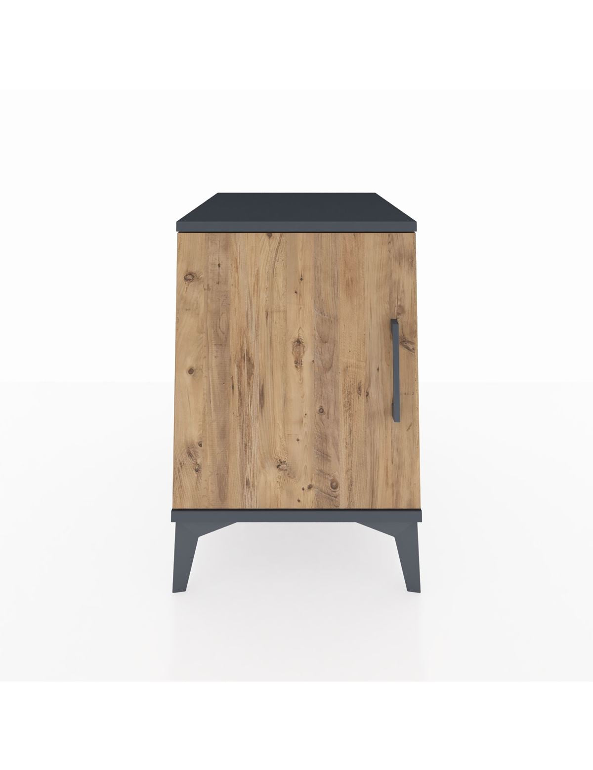 Kronos Komodin 2 Raflı Tek Kapaklı 44x59x64 Antrasit-Çam