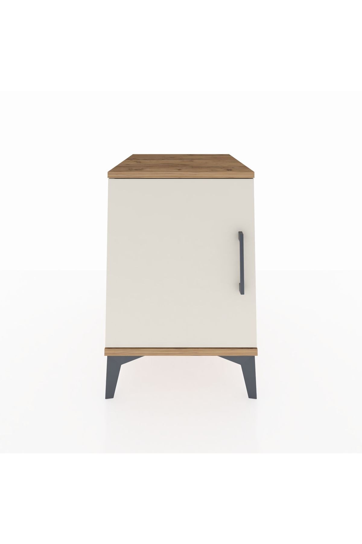 Kronos Komodin 2 Raflı Tek Kapaklı 44x59x64 Çam-Aytaşı