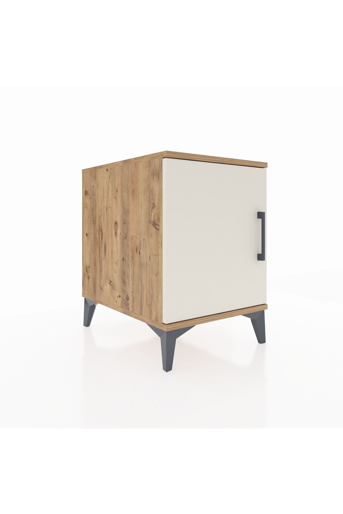 Kronos Komodin 2 Raflı Tek Kapaklı 44x59x64 Çam-Aytaşı