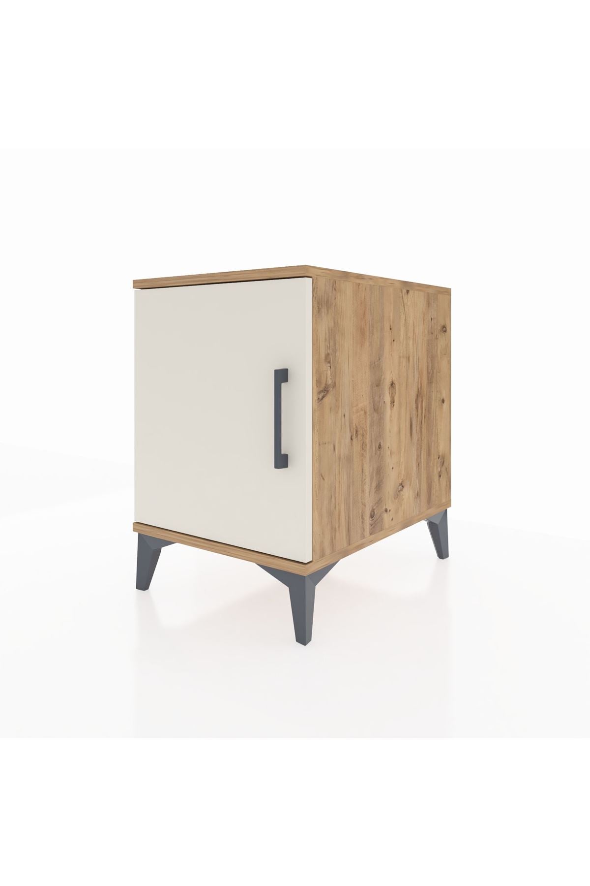 Kronos Komodin 2 Raflı Tek Kapaklı 44x59x64 Çam-Aytaşı