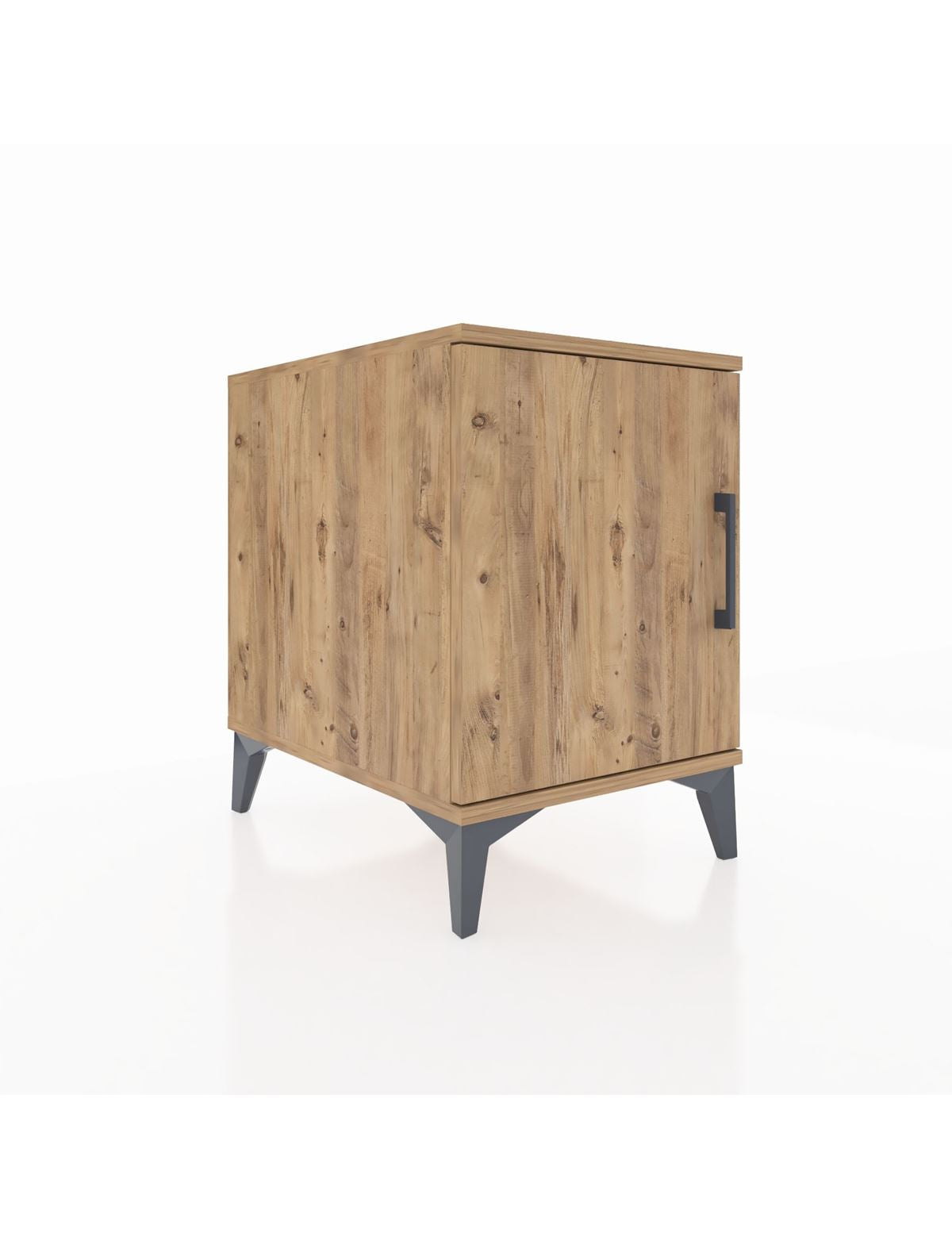 Kronos Komodin 2 Raflı Tek Kapaklı 44x59x64 Çam-Çam