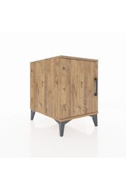 Kronos Komodin 2 Raflı Tek Kapaklı 44x59x64 Çam-Çam