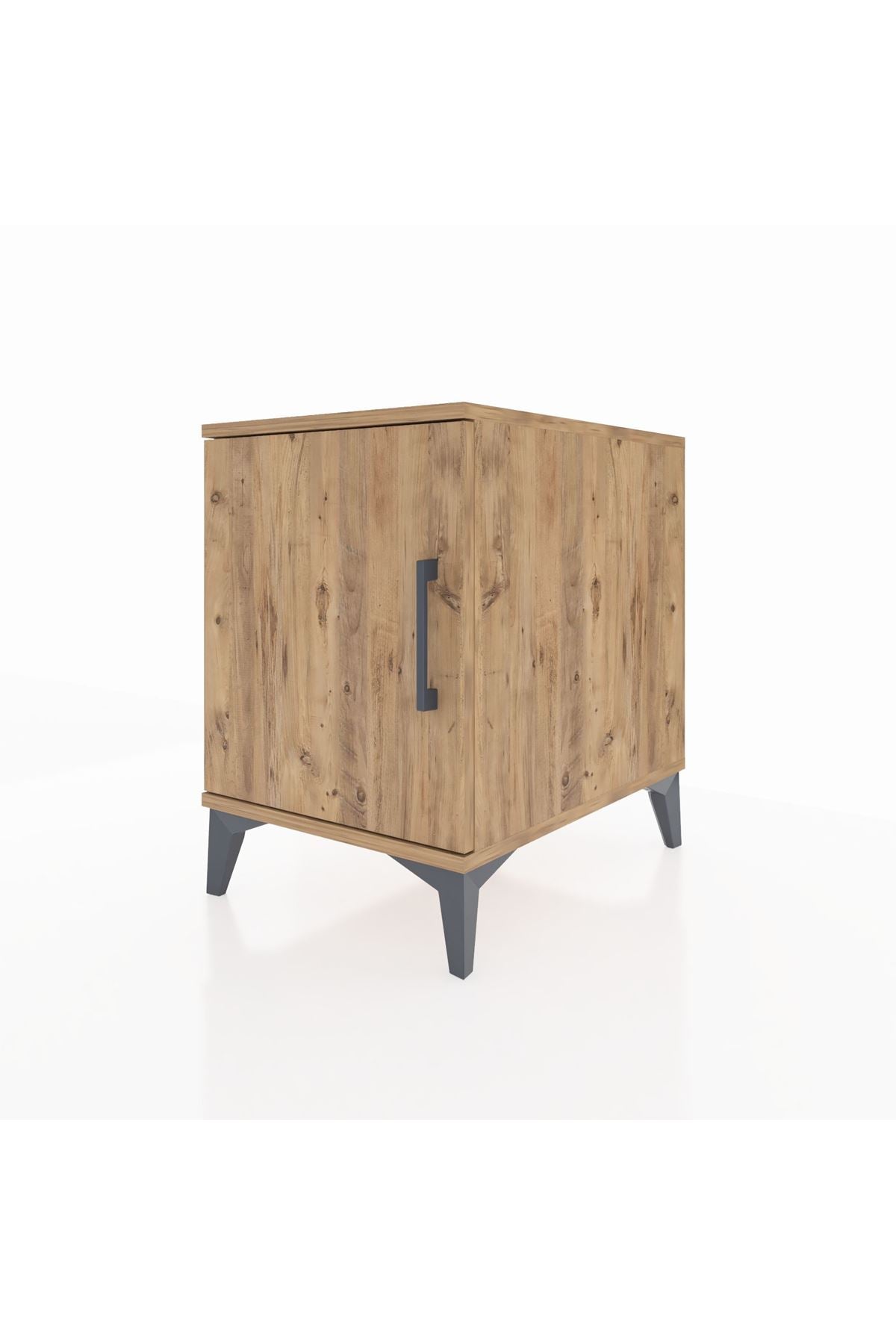 Kronos Komodin 2 Raflı Tek Kapaklı 44x59x64 Çam-Çam