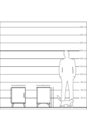 Kronos Komodin 2 Raflı Tek Kapaklı 44x59x64 Çam-Çam