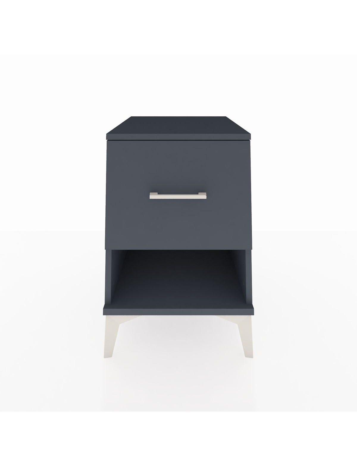 Kronos Komodin Tek Çekmeceli 44x59x64 Antrasit-Antrasit