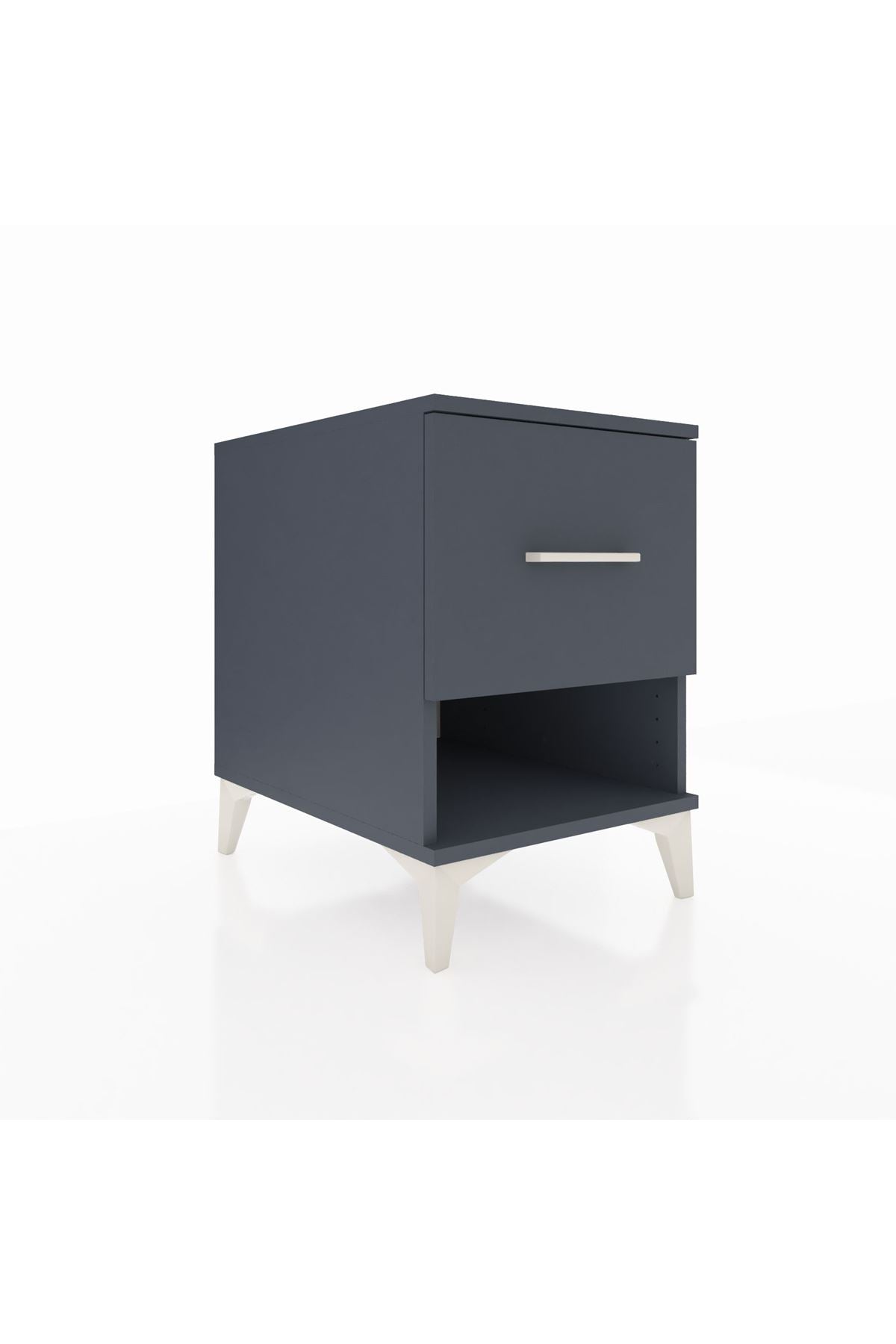 Kronos Komodin Tek Çekmeceli 44x59x64 Antrasit-Antrasit