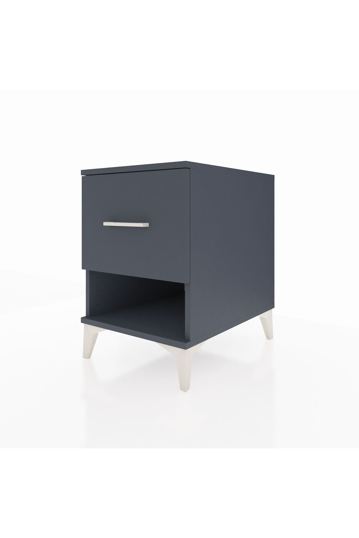 Kronos Komodin Tek Çekmeceli 44x59x64 Antrasit-Antrasit