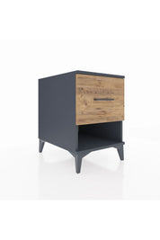 Kronos Komodin Tek Çekmeceli 44x59x64 Antrasit-Çam