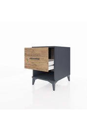 Kronos Komodin Tek Çekmeceli 44x59x64 Antrasit-Çam