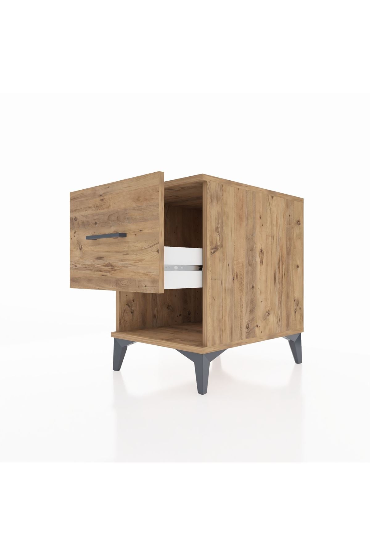 Kronos Komodin Tek Çekmeceli 44x59x64 Çam-Çam