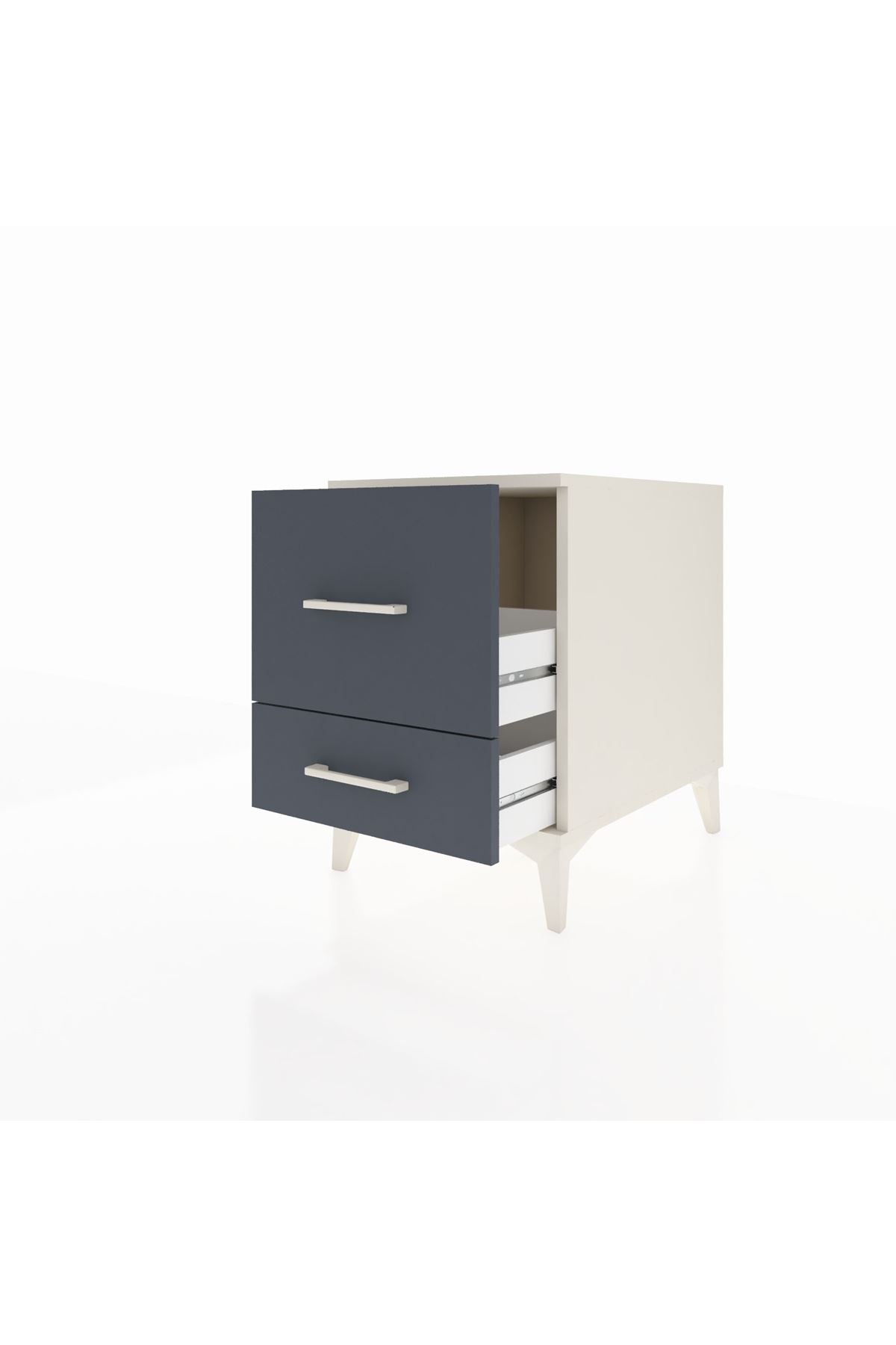 Kronos Komodin 2 Çekmeceli 44x59x64 Aytaşı-Antrasit