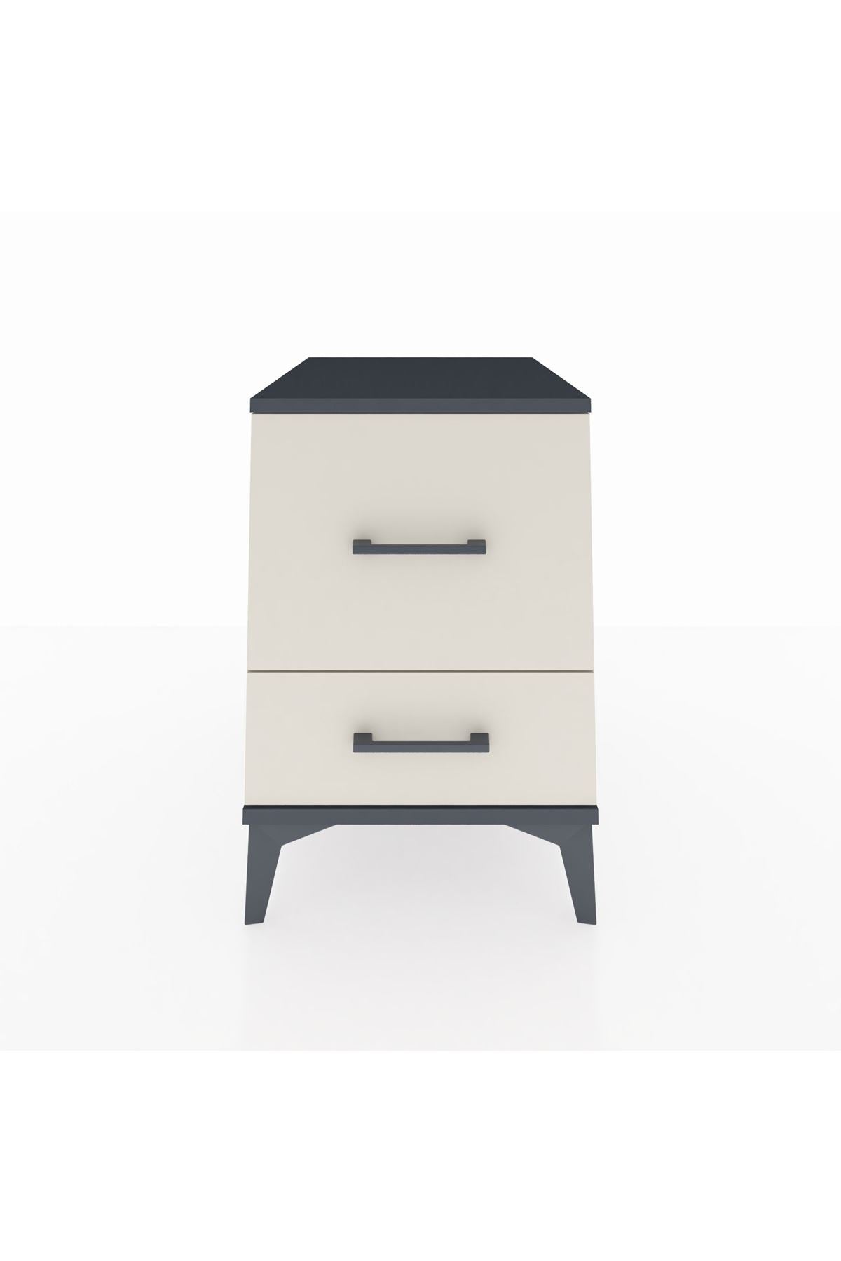 Kronos Komodin 2 Çekmeceli 44x59x64 Antrasit-Aytaşı