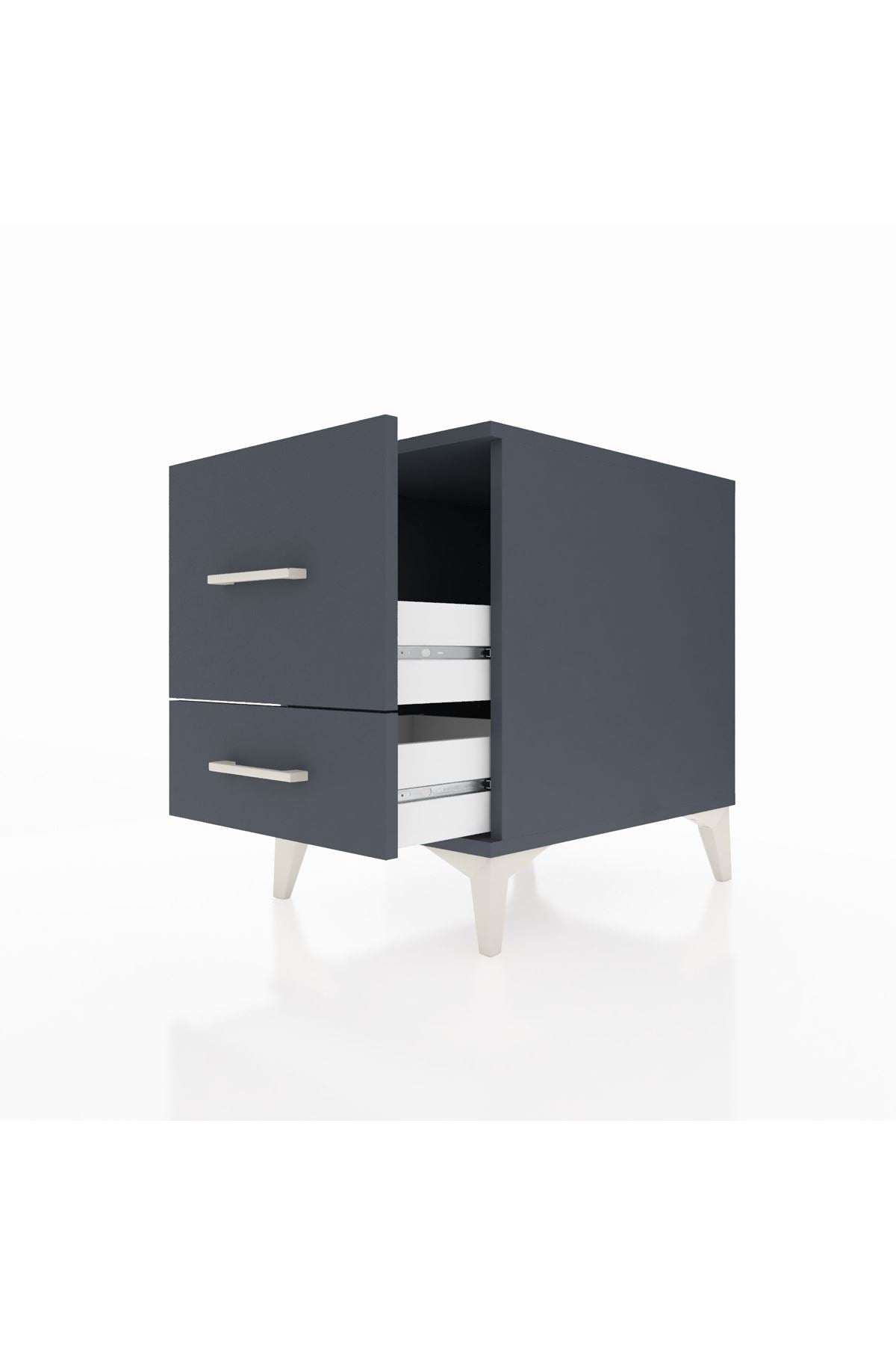 Kronos Komodin 2 Çekmeceli 44x59x64 Antrasit-Antrasit