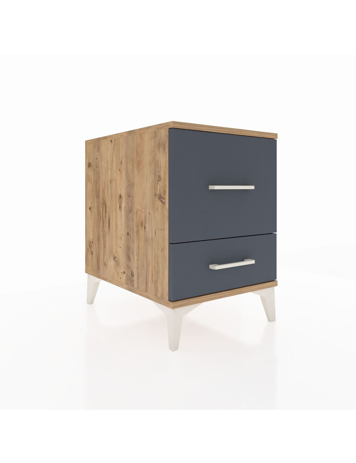 Kronos Komodin 2 Çekmeceli 44x59x64 Çam-Antrasit