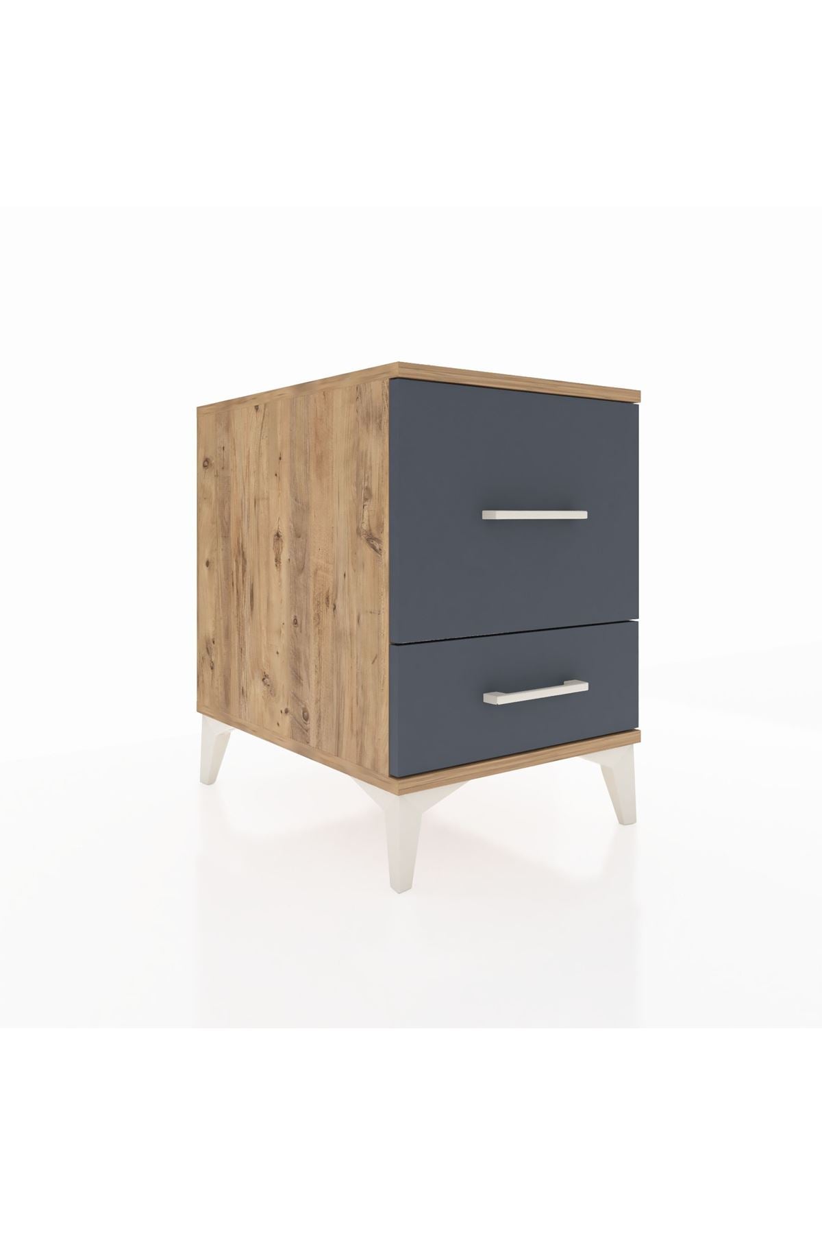 Kronos Komodin 2 Çekmeceli 44x59x64 Çam-Antrasit